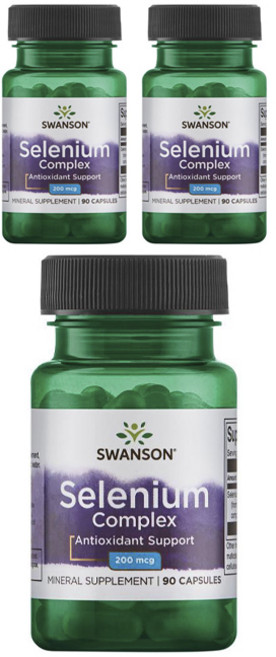 스완슨 셀레늄 컴플렉스 200mcg 캡슐, 90정, 3개