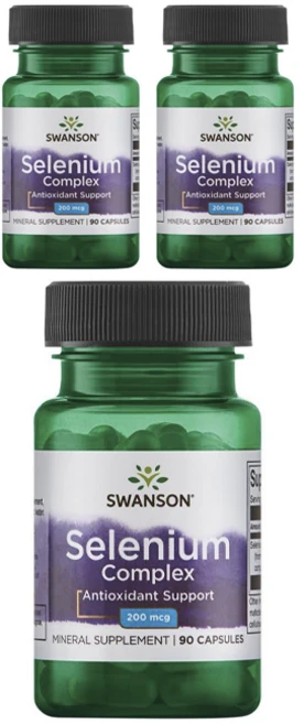 스완슨 셀레늄 컴플렉스 200mcg 캡슐, 90정, 3개 - 쿠팡