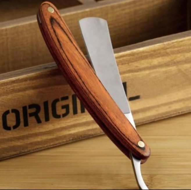 바버샵 스텐날 우드 면도기 이발소 전문가용 수동면도, 1개, 쿠팡1 아이스초코 본상품선택