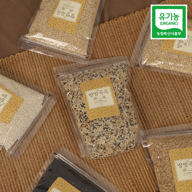 유기농 잡곡 지퍼백 소포장 찹쌀 찰현미 찰보리 귀리 찰흑미 백미 혼합 잡곡, 유기농 귀리 500g, 1개