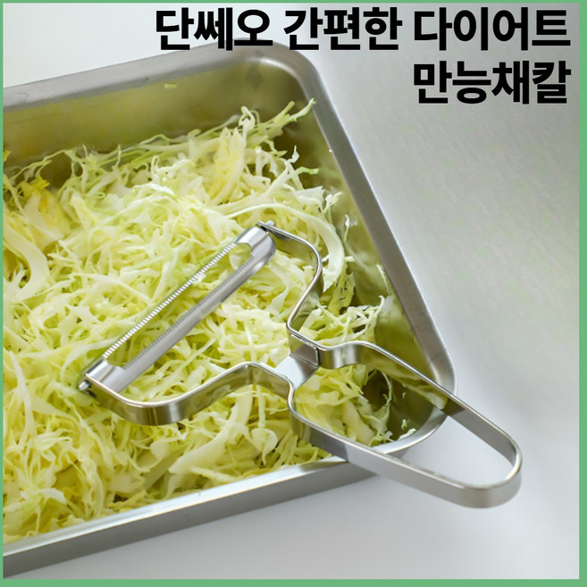 단쎄오 간편한 다이어트 만능 채칼 필러 샐러드, 1개, 샤이닝 실버