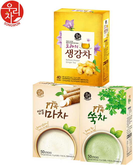 송원 17곡 안동마차 50T +쑥차 50T +도라지생강차 40T, 1개, 15g