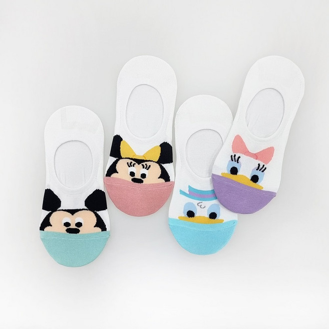 [4족세트]여자 가가도 디즈니 캐릭터 페이크삭스 덧신