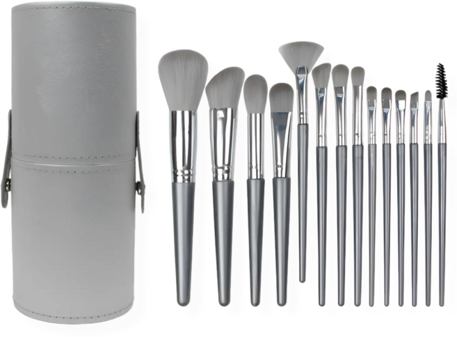 낭만픽 소프트모 메이크업 브러쉬, 1개, 실버