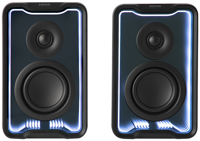 에디파이어 2.0 데스크톱 액티브 스피커 블루투스 V5.4 30W RMS QR30, 블랙