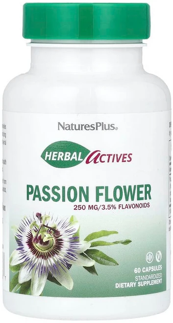 NaturesPlus 허브 액티브 패션 플라워 250 mg 60 베지캡 NAP-07236, 60정, 1개 - 쿠팡