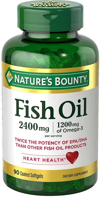 네이쳐스바운티 피쉬 오일 2400mg 코티드 소프트젤, 1개, 90정 - 쿠팡