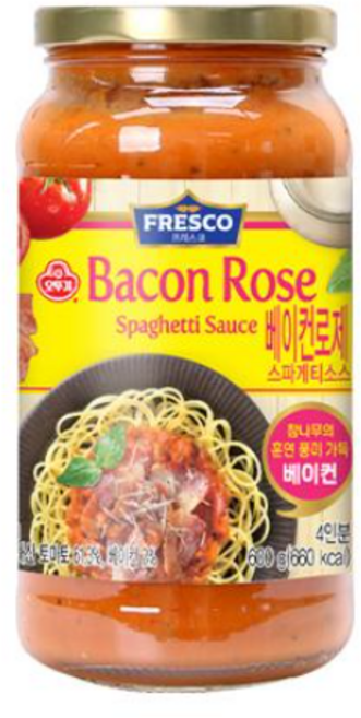 프레스코 베이컨로제 스파게티 소스, 600g, 22개