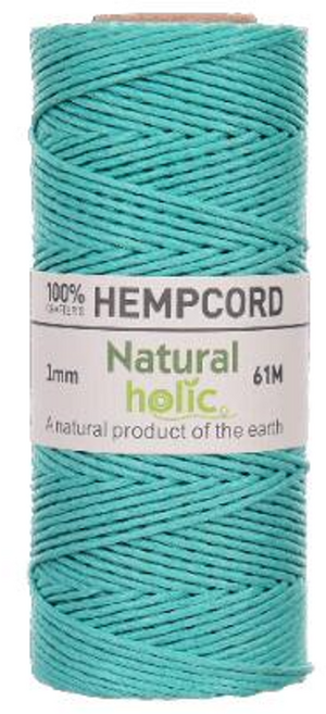 세기텍스타일 1.0mm 61m 햄프끈 햄프실 매듭공예 마크라메재료 (55컬러) 포장끈 라벨끈, 36 MINT #043, 1개