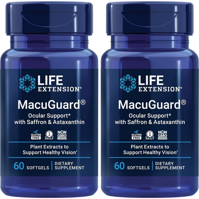 라이프익스텐션 마쿠가드 오쿨러 서포트 아스타잔틴 소프트젤, 60정, 2개 - 쿠팡