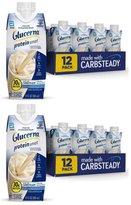 글루서나 프로틴 스마트 쉐이크 바닐라맛 330ml, 24개, 237ml