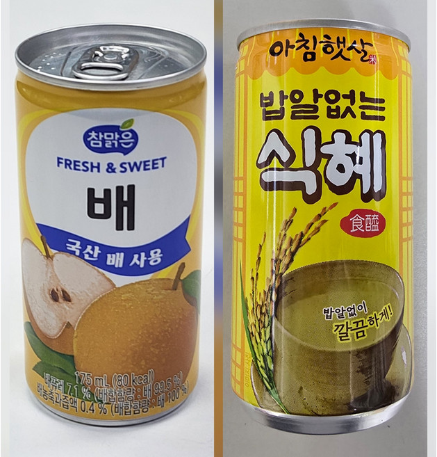 대일 참맑은 배 175ml 30캔 + 웅진 아침햇살 밥알없는 식혜 180ml 30캔