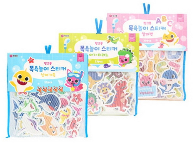 목욕놀이 스티커 아기 티라노, 핑크퐁