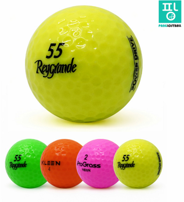 [팡로스트볼] 실속형 브랜드 혼합 컬러 특A급 2피스 로스트볼 골프공, 1개, 20개입, 옐로우