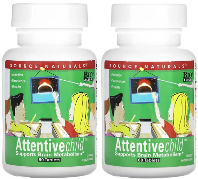 소스네츄럴스 어텐티브 차일드 60정, 2개 - 쿠팡