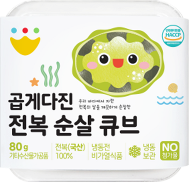 바맘 곱게다진 순살 큐브 전복 20g x 4구, 80g, 1개, 전복 순살 큐브