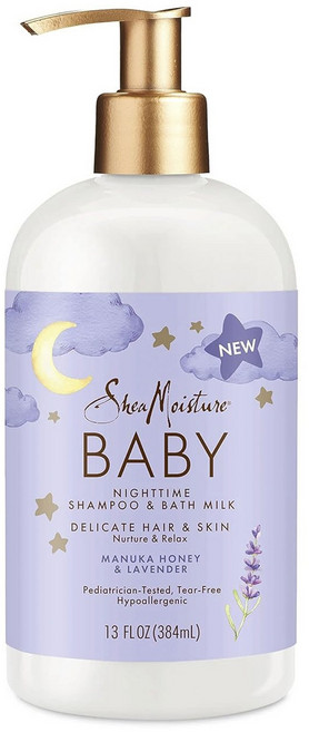 시어모이스처 어린이 Nighttime Shampoo & Bath Milk Manuka Honey Lavender, 1개, 384ml