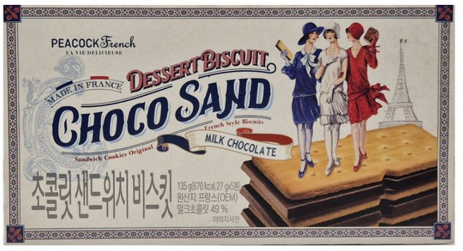 피코크 초콜릿 샌드위치 135g x 3개 총 405g