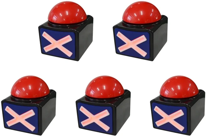 교육용 응답 버저 대화형 게임 14세 이상 약혼 학습 가족 퀴즈 쇼 알람 5 1 개, 05 5Pcs