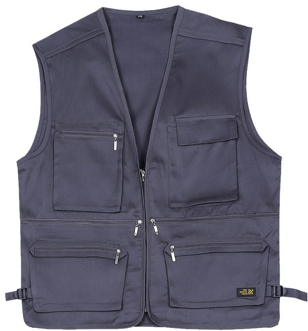 노블코리안 작업면조끼 등산면조끼 주머니조끼 포켓주머니, 블랙, 1개