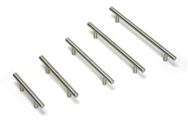 스텐 2구 가구손잡이 원형일자 SS 실버 64 96 128 160 192 mm, 96mm, 1개