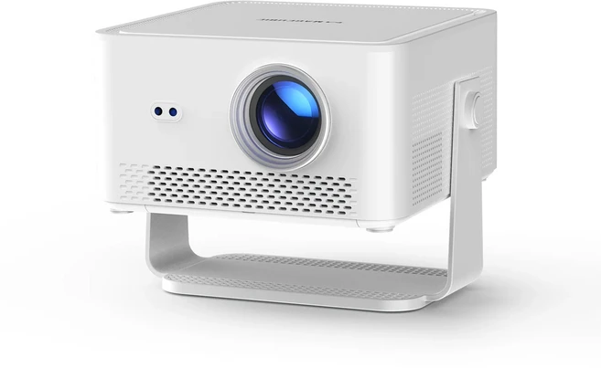 맥큐빅 HY450MAX 안드로이드 14 1100ANSI 휴대용 야외 프로젝터 자동 초점 8K 지원 WiFi6 빔, 02 EU 플러그, 01 HY450MAX