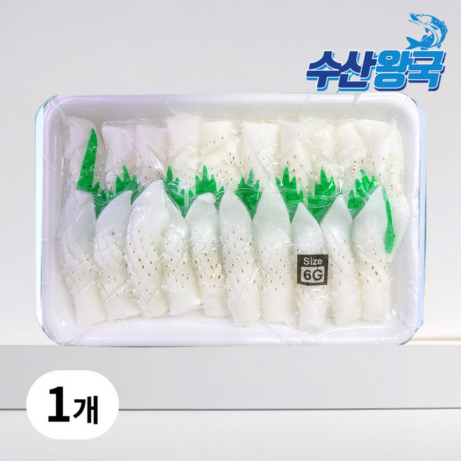 수산왕국 초밥용 구운 솔방울 한치 슬라이스 6G, 1개