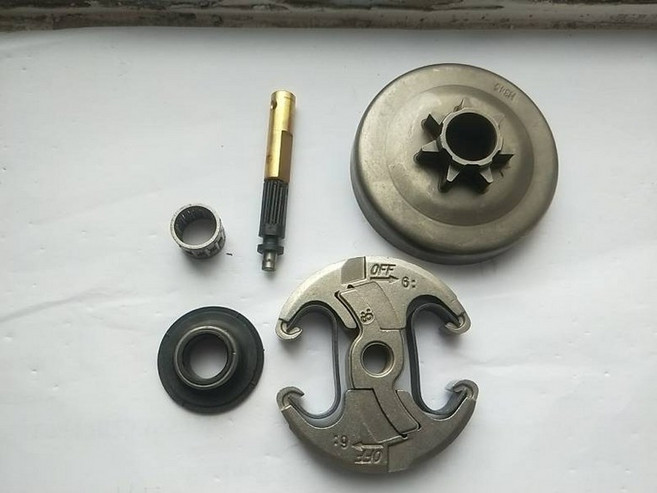 Husqvarna 340 345 350 445 450 용 클러치 드럼 키트 전기 톱 예비 부품 325 7T 오일 펌프 웜기어, 1세트