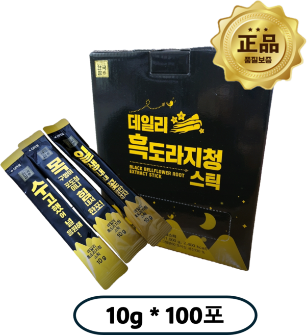 한국삼 데일리 흑도라지청 스틱, 100개, 10g