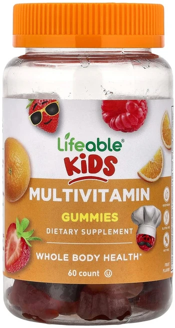 아이허브 어린이용 종합비타민 구미젤리 과일 구미젤리 60개, 60정 - 쿠팡