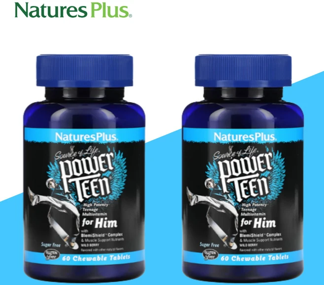 네이처스플러스 소스오브라이프 힘 파워 틴 베리맛 60츄어블 타블렛 정 2개, 60정 - 쿠팡