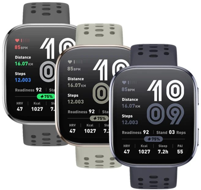 어메이즈핏 스마트워치 BIP 6, 차콜, 4.63cm, GPS + 블루투스 - 쿠팡