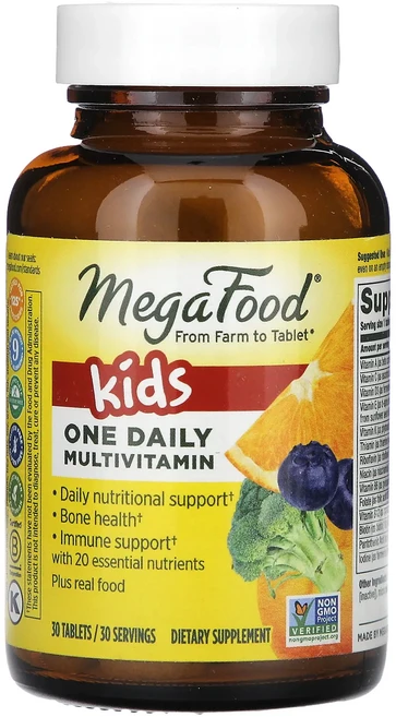 MegaFood 키즈 원 데일리 종합비타민 30정, 1개 - 쿠팡