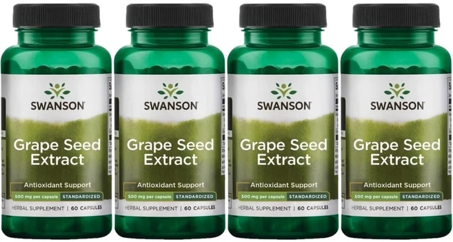 스완슨 포도씨 추출물 500mg, 1개, 60정 - 쿠팡