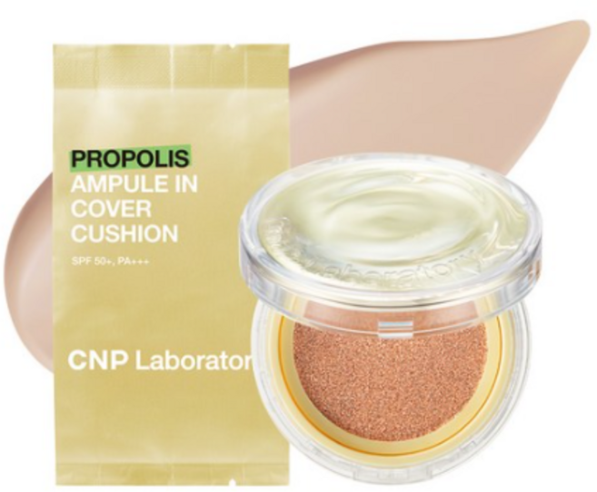 CNP차앤박 프로폴리스 앰플 인 커버 쿠션 본품 15g + 리필 15g 세트, 21호 LIGHT BEIGE 라이트베이지, 4개