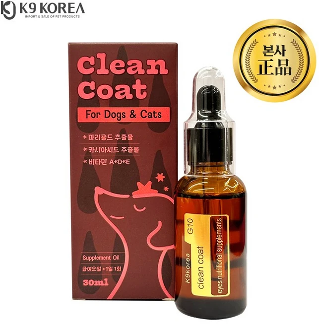 클린코트 강아지 고양이 눈물자국 영양제 30ml, 1개 - 쿠팡