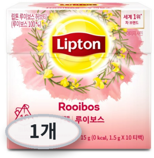 립톤 루이보스 허브차 티백, 1개, 1.5g, 10개입