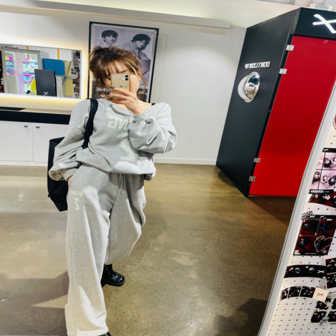 오프숄더맨투맨 트레이닝복 세트