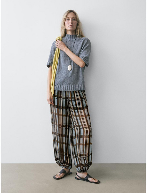 마시모두띠 브랜드관 플루이드 체크 프린트 사루엘 팬츠 05079829406