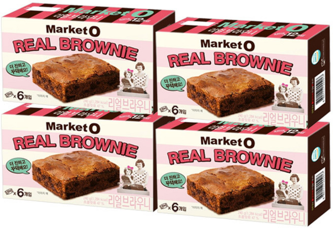 마켓오 리얼브라우니, 120g, 4개