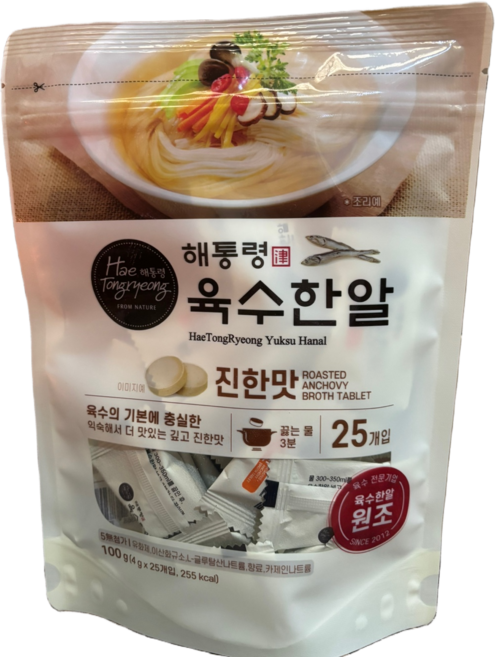 해통령 육수한알 진한맛, 100g, 4개