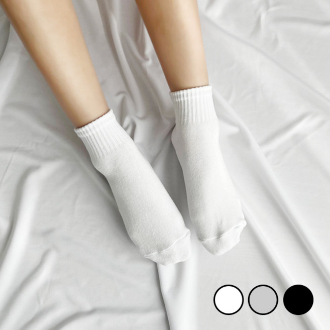 [국내제작] 골지 단목양말 학생 기본양말 8켤레 SET