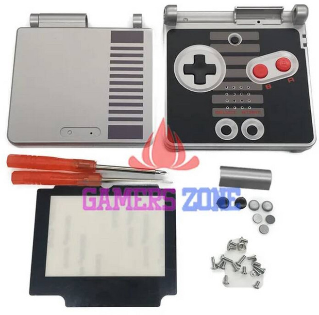 게임보이 어드밴스 SP 클래식 NES 한정판 호환교체 하우징 쉘 스크린 렌즈 GBA 케이스 커버 [호환], For NES