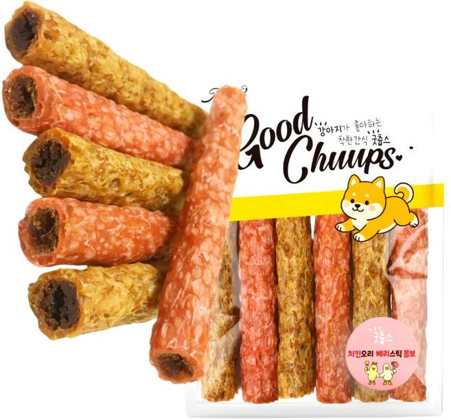 굿츕스 크랜베리, 1개, 180g, (치킨+오리) 반반 스틱