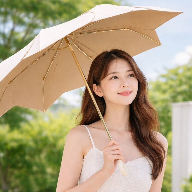 uv차단 초경량 이쁜 접이식 꽃잎모양 양우산
