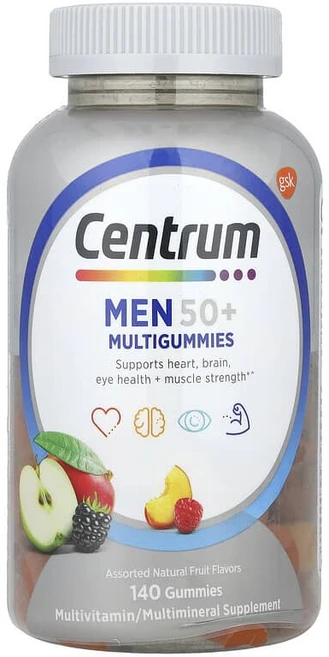 센트럼 Centrum 50세 이상 여성용 멀티 구미젤리 천연 과일 혼합 구미젤리 140개, 1개, 140정 - 쿠팡