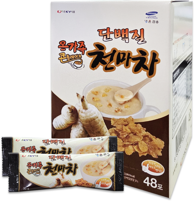 KY식품 온가족 단백질 콘플레이크 천마차 스틱형, 20g, 48개입, 1개