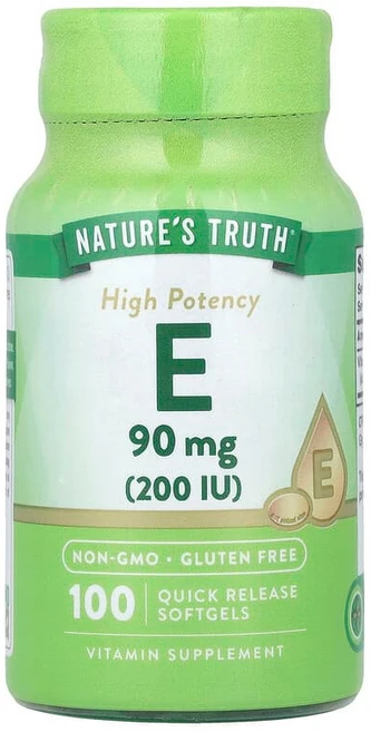 Nature's Truth 비타민E 고효능 90mg(200IU) 빠른 방출 소프트젤 100정 NTH-10606, 1개 - 쿠팡