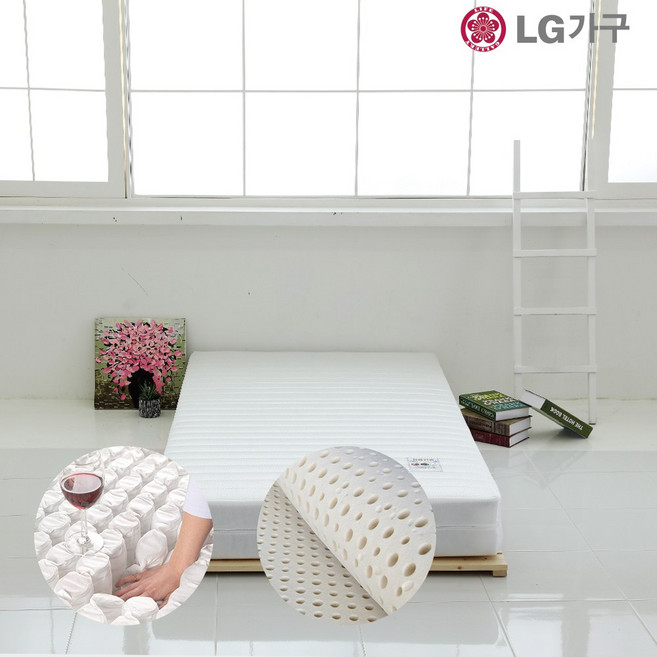 라이프갤러리 싱글 CL 라텍스 바닥 낮은 침대 1층 포켓 매트리스, 포켓 CL락텍스 싱글 매트리스