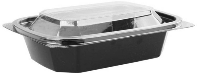 대성 프리미엄 반찬샐러드용기 뚜껑 세트 1호 흑색 DS-202, 300개, 1세트